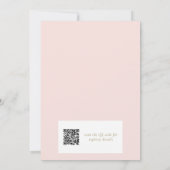 Invitation Code QR pour Baby Shower Silly Goose Rose Pâle à C (Dos)