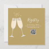 Invitation Code QR pour brunch doré et champagne pour enterre (Dos)