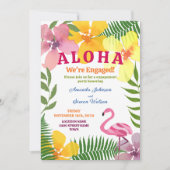Invitation Code QR pour la fête de fiançailles Luau (Devant)
