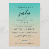 Invitation Code QR pour la réception de mariage sur la plage (Devant)