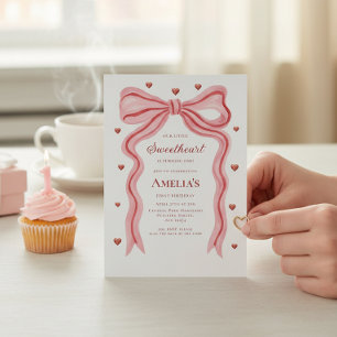 Invitation Code QR pour le premier anniversaire de Sweetheart