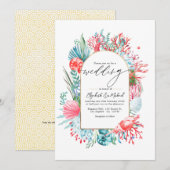 Invitation Code QR pour mariage de destination côtier sarcell (Devant / Derrière)