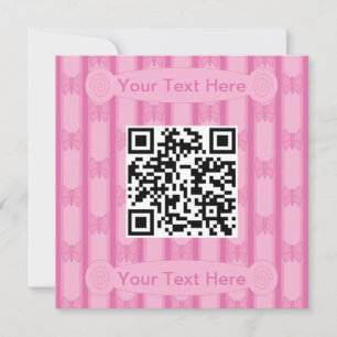 Invitation Code QR pour papillon amusant et fantaisiste
