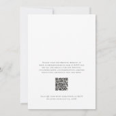 Invitation Code QR pour un mariage sur la plage tropicale aux (Dos)
