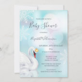 Invitation Code QR | Princesse cygne | Baby shower féminin hi (Devant)