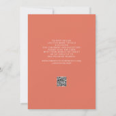 Invitation Code QR rétro brûlé orange gras PHOTO rsvp mariage (Dos)