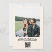 Invitation Code QR Retro Main tirée Quirky Mariage photo (Dos)