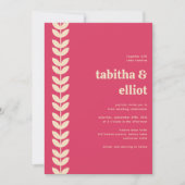 Invitation Code QR rétro moderne tout en un Mariage (Devant)