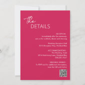 Invitation Code QR rose chaud minimal Mariage moderne (Dos)