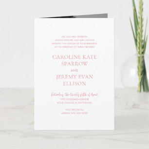 Invitation Code QR Rose Élégant Mariage Propre