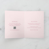 Invitation Code QR Rose Moderne Élégant Mariage (Intérieur)