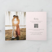 Invitation Code QR rose moderne Mariage simple (Intérieur)