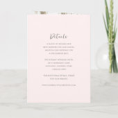 Invitation Code QR rose moderne Mariage simple (Dos)