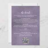 Invitation Code QR Rose Poussiéreuse Violette Calligraphie Gl (Dos)