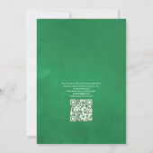 Invitation Code QR RSVP mariage aux feuilles tropicales aquar (Dos)