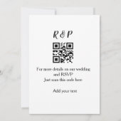 Invitation Code QR rsvp site web mariage ajouter nom texte th (Dos)