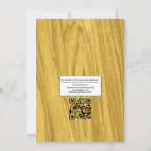 Invitation Code QR RSVP Tournesols Rustiques Mariage Bohème (Dos)