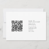 Invitation Code QR Script Moderne Enregistrer le Mariage Date (Dos)