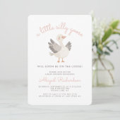 Invitation Code QR Silly Goose Rose Fille Baby Shower (Debout devant)
