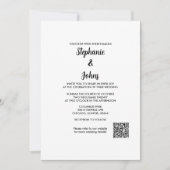 Invitation Code QR Simple Elegant Script Classic 2024 Mariage (Devant)