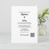Invitation Code QR Simple Elegant Script Classic 2024 Mariage (Debout devant)