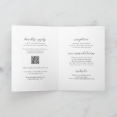 Invitation Code QR simple noir et blanc Mariage propre (Intérieur)