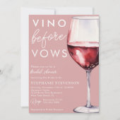 Invitation Code QR simple Rose Vino Avant les Vœux Réception  (Devant)