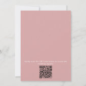Invitation Code QR simple Rose Vino Avant les Vœux Réception  (Dos)