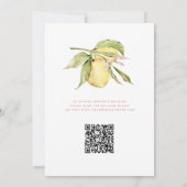 Invitation Code QR Squeeze Principal Fête de Mariage au Citro (Dos)