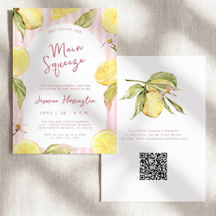 Invitation Code QR Squeeze Principal Fête de Mariage au Citro