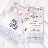 Invitation Code QR | Swan Princess Mauve | BABY SHOWER