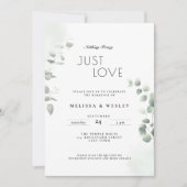 Invitation Code QR Tendances de verdure Just Love Mariage (Devant)