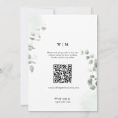 Invitation Code QR Tendances de verdure Just Love Mariage (Dos)