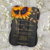 Invitation Code QR tournesol rustique tout en un mariage