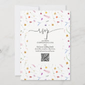 Invitation Code QR Tout En Un Mariage Fleur Sauvage (Dos)