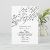 Invitation Code QR tout-en-un Portland Maine Mariage RSVP (Debout devant)