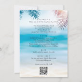 Invitation Code QR Tropical Palm Beach Mariage Tout Compris (Dos)