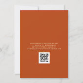 Invitation Code QR Typographie Décontractée Brûlé Mariage ora (Dos)