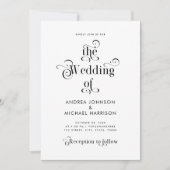 Invitation Code QR typographique rétro tout compris blanc (Devant)