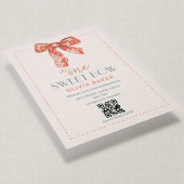 Invitation Code QR Un Arc Douce Rose Coquette Premier Anniver
