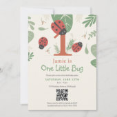 Invitation Code QR Un Petit Bogue Ladybug Premier Anniversair (Devant)