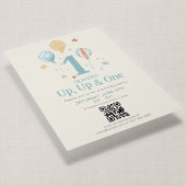 Invitation Code QR Up Up One Ballon Anniversaire Premier