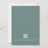Invitation Code QR Vert Élégant Arbre Chêne Mariage Sudiste (Dos)