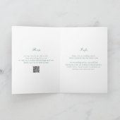 Invitation Code QR vert émeraude propre Mariage élégant (Intérieur)