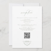 Invitation Code QR Vert Français Sage Tout en un Mariage (Dos)