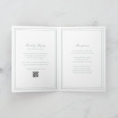 Invitation Code QR Vert Sauge Traditionnel Mariage Intemporel (Intérieur)