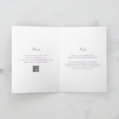 Invitation Code QR Violet Élégant Mariage Propre (Intérieur)