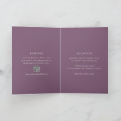 Invitation Code QR Violet Moderne Élégant de Mariage (Intérieur)