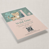 Invitation Code QR Wild One Jungle Tigre Premier Anniversaire