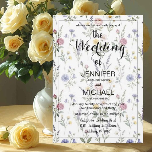 Invitation Code QR Wildflower | Simple Mariage Floral